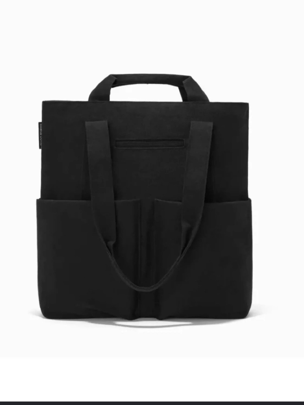Dagne Dover Charcoal pacific Tote with Branded Side Tag 100 organic cotton